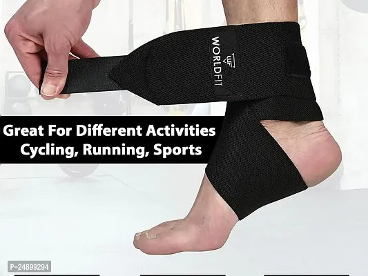 Ankle Support Compression Brace for Injuries, Ankle Protection Guard Helpful In Pain Relief and Recovery. Ankle Band For Men  Women (Free Size)-thumb2