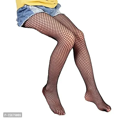 Hind Home Women's Nylon Spandex High Waist Fishnet Stockings, Free Size-thumb5