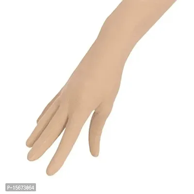 NKB Full Hand Gloves for Women (Small, Beige)-thumb4