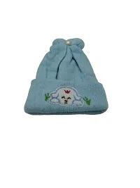 Herbal Aid Stylish Winter Cap for New Born Babies Cap Soft Fur Inside Light Blue-001-thumb1