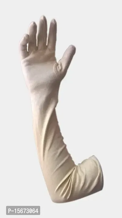 NKB Full Hand Gloves for Women (Small, Beige)-thumb2