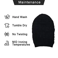 Hind Home Knitted Slouchy Black Color Beanie Cap for Men  Women-thumb2