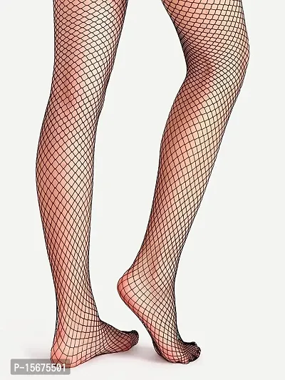 Hind Home High Waist Sexy Black Net Pattern Lace Fishnet Lingerie Pantyhose Fishnet Stockings-thumb2