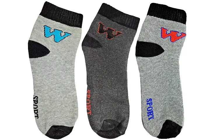 Buyraa Sports Men's Ankle Socks Socks for Winter Colors Pack of 3 Light