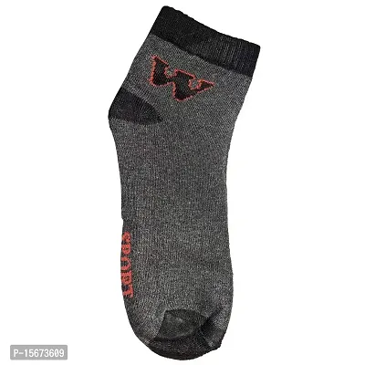 Buyraa Sports Men's Ankle Socks Cotton Socks for Winter Assorted Colors Pack of 3 Dark-thumb3