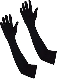 Hind Home Unisex-Adult Cotton Summer Gloves (Black_Free Size)-thumb1