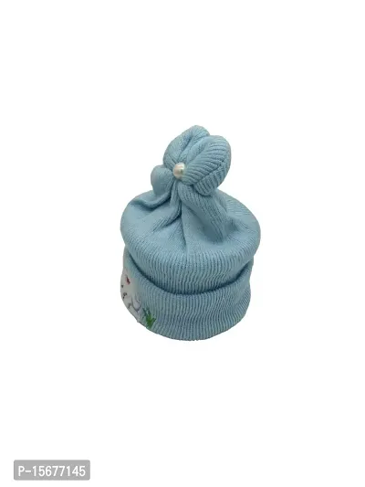 Herbal Aid Stylish Winter Cap for New Born Babies Cap Soft Fur Inside Light Blue-001-thumb4