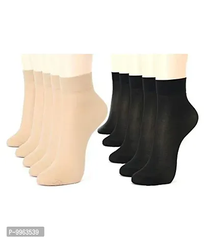 Herbal Aid Ultra Thin Transparent Net Ankle Summer Socks-thumb0