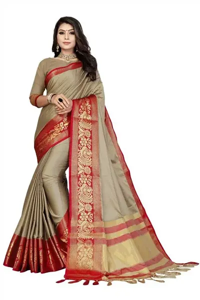 Stylish Art Silk Woven Design Saree with Blouse piece For Women