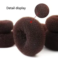 Black Hair Donut Bun Maker Former Doughnut Shaper Ring Styling Roll Updo Styler Tool Curler, 1 Set, 3 Pieces (1 Small, 1 Medium, 1 Large)-thumb3