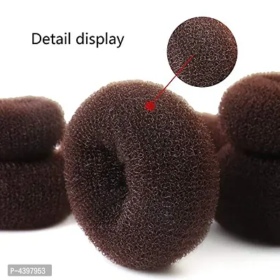 Black Hair Donut Bun Maker Former Doughnut Shaper Ring Styling Roll Updo Styler Tool Curler, 1 Set, 3 Pieces (1 Small, 1 Medium, 1 Large)-thumb4