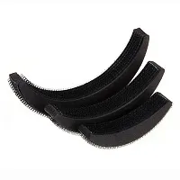 Set Of 2  Black Hair Funky Rubber Juda  3Pcs Banana Bumpit For Hair Puff Maker-thumb1