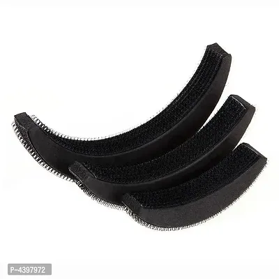 Set Of 2  Black Hair Funky Rubber Juda  3Pcs Banana Bumpit For Hair Puff Maker-thumb2