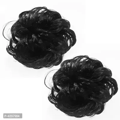 Set Of 2, Funky Clutcher Hair Extension Hair Accessory Set (Black)
