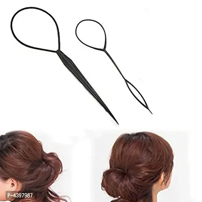 4Pcs Hair Twist Styling Clip Stick Pin Bun Braid Maker Hair Accessories Kit (Hair Style Tool Black)-thumb3