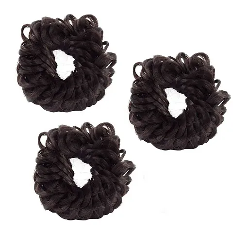 Set Of 3, Hair Juda Band, Hair Accessories Juda, Bun Maker Band, Juda Accessories For Women And Girls (Brown)