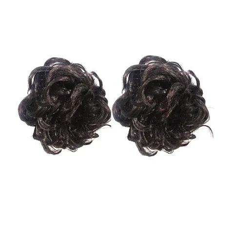 Set Of 2, Funky Clutcher, Hair Extension Hair Accessory Set (Brown)