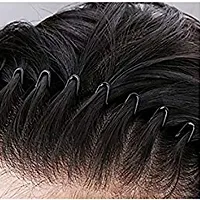 Set Of 6, Unisex Hair Accessories Set, Black Color Zigzag Wavy Hair Band For Daily Use Purpose-thumb2