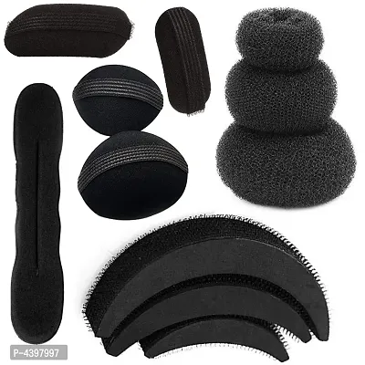 Pack Of 11 Items Combo Hair Accessories Set For Women And Girls (Black)