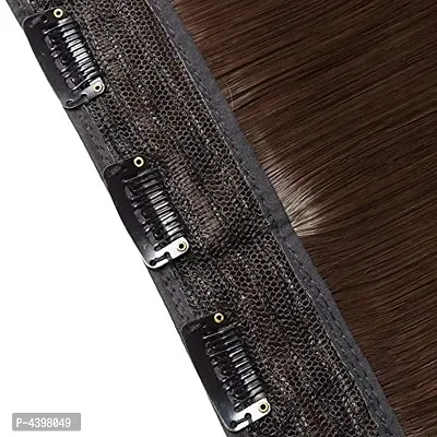 26-Inch 5 Clip Based Synthetic Fashion Hair Extension / Hair Wig / Dark Brown Hair Accessories-thumb3