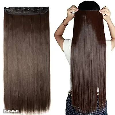 26-Inch 5 Clip Based Synthetic Fashion Hair Extension / Hair Wig / Dark Brown Hair Accessories-thumb4