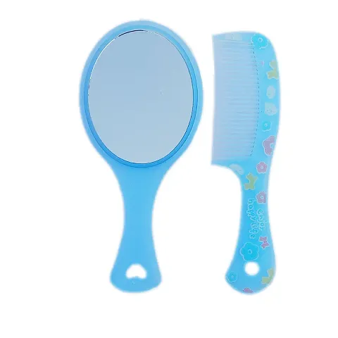 Hand Mirror With Comb Set For Women And Girls Gift For Girls, Pack Of 1 (Purple)