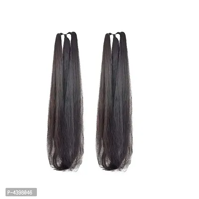 Set Of 2, 24Inchs Black Hair Parandi For Wedding Accessories-thumb0