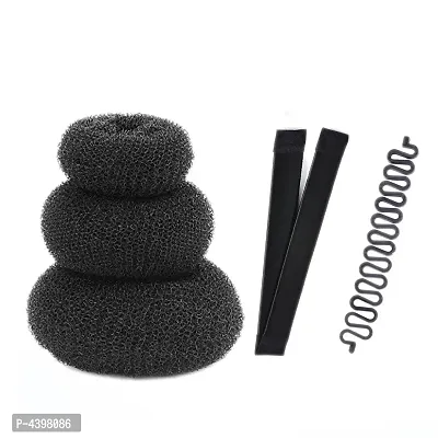 Perfect Bun  Juda Maker Tools For Women's Hair - (Combo Of 5)(Black)