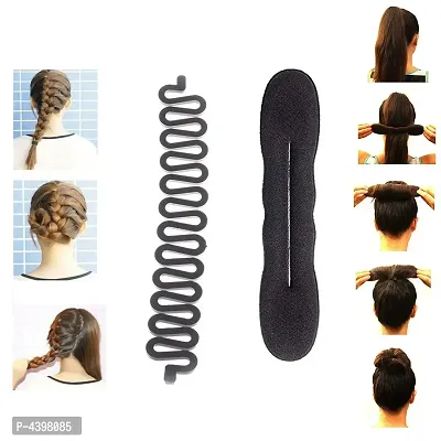Bun Maker Hair Styling Tool/Juda Maker Bun For Women's (Black)-thumb0