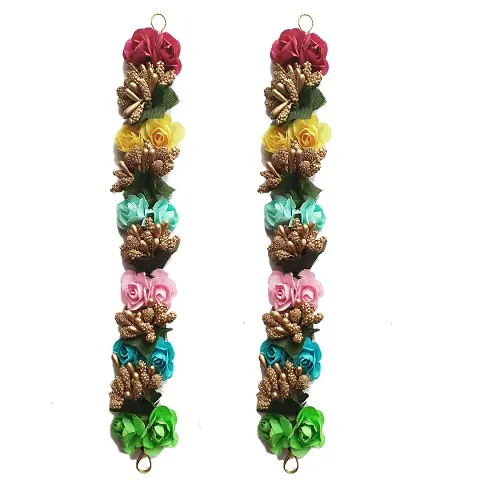 Pack Of 2 Bridal Flower Bun Hair Gajra Accessories