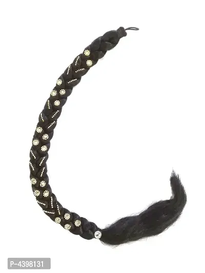 Special Braided Hair Parandi/Extension With Designs Of Stones For Girls And Women