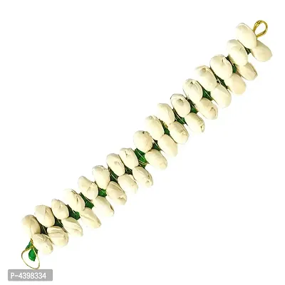 Gajra Juda Bun Hair Accessories For Women And Girls Wedding Festival Use Hair Gajra For Gift White Color-thumb0