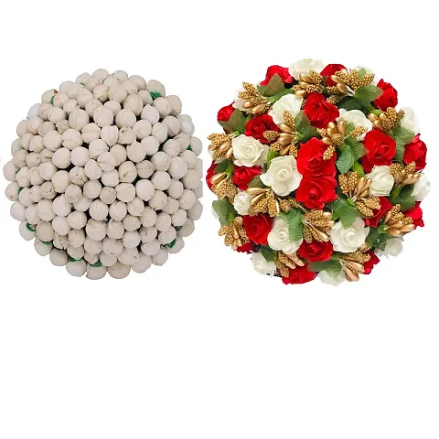 Buy One Get One ! Artificial Flower Bun Juda Maker Flower Gajra