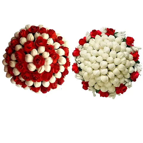 Combo Of 2 Fashionable Hair Flower Juda Bun For Women