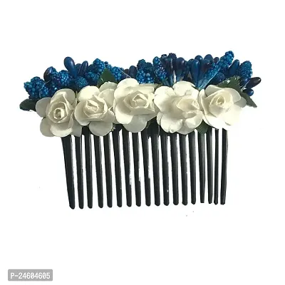 Elegant Multicoloured Plastic Embellished Comb Clip For Girl And Women-thumb0