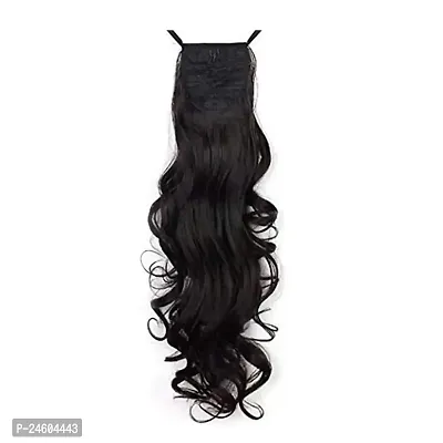 Elegant Black Synthetic Embellished Hair Extension For Girl And Women-thumb3