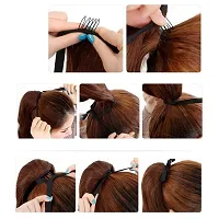 Elegant Black Synthetic Embellished Hair Extension For Girl And Women-thumb1