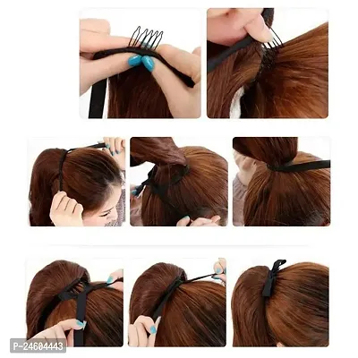 Elegant Black Synthetic Embellished Hair Extension For Girl And Women-thumb2