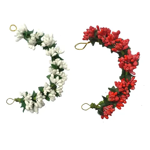 Stylish Artificial Flower Gajra For Women And Girls- 2 Pieces