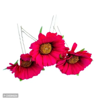 Elegant Multicoloured Velvet Embellished Juda Pin For Girl And Women