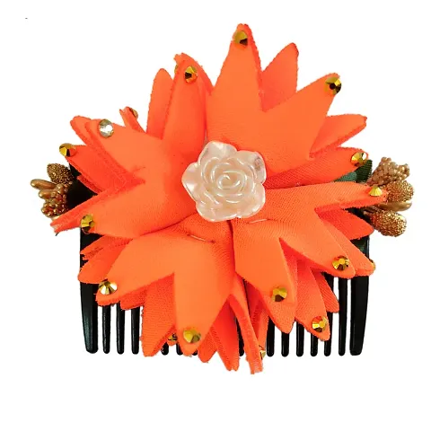 Elegant Fabric Embellished Comb Clip For Girl And Women