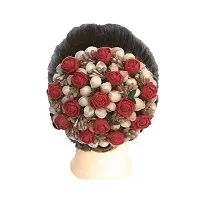 Elegant Multicoloured Velvet Embellished Bun For Girl And Women-thumb1