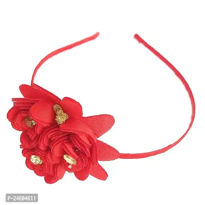 Elegant Red Velvet Embellished Hair Band For Girl And Women-thumb3