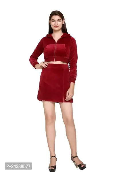 Raves Velvet Skirt for Women ||Winter Skirt for Girls || Designer Mini Length Skirts (AW21_Skirt_RVS_D3-$)-thumb5