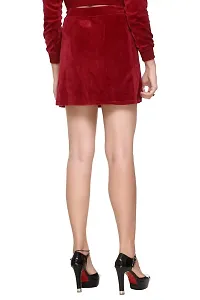 Raves Velvet Skirt for Women ||Winter Skirt for Girls || Designer Mini Length Skirts (AW21_Skirt_RVS_D3-$)-thumb1