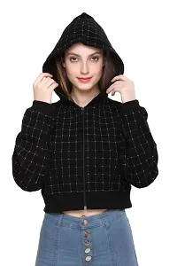Women's Cotton Crop Hoody Sweatshirt-thumb2