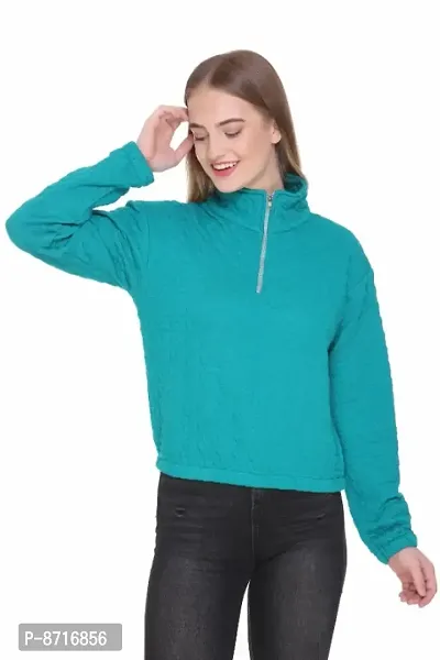 Classic Jacquard Solid Sweatshirts for Women