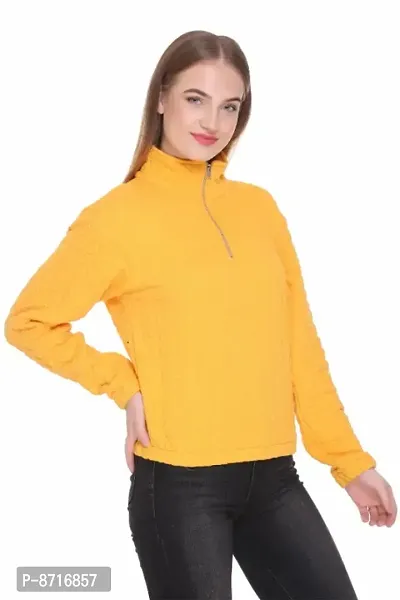 Classic Jacquard Solid Sweatshirts for Women-thumb5