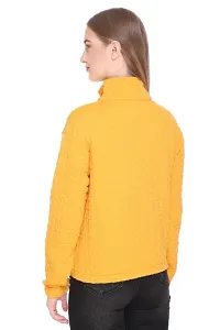 Classic Jacquard Solid Sweatshirts for Women-thumb1