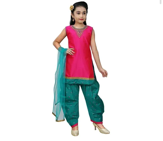 Girls Jaquard Stitched Salwar Suit Sets 